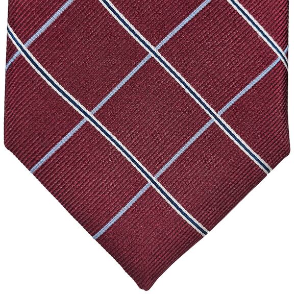 4 Men’s Neckties Lot of Club Room Ties All 100% Silk Blue Red Stripe Checkered - Picture 2 of 9